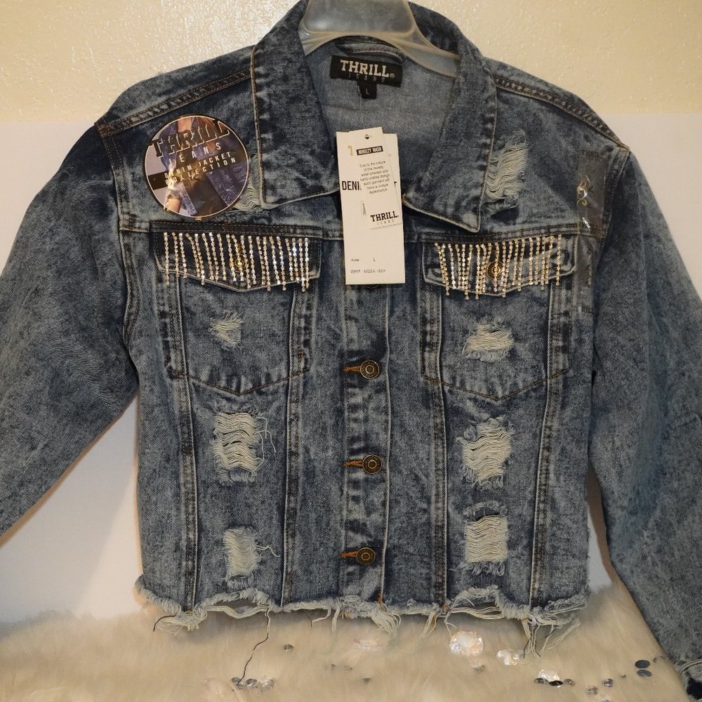 Denim Jacket with rhinestones